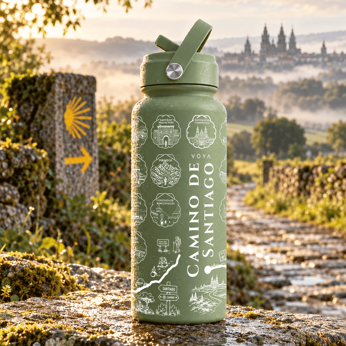 Botella del Camino de Santiago